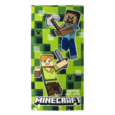 Serviette de plage polyester Minecraft