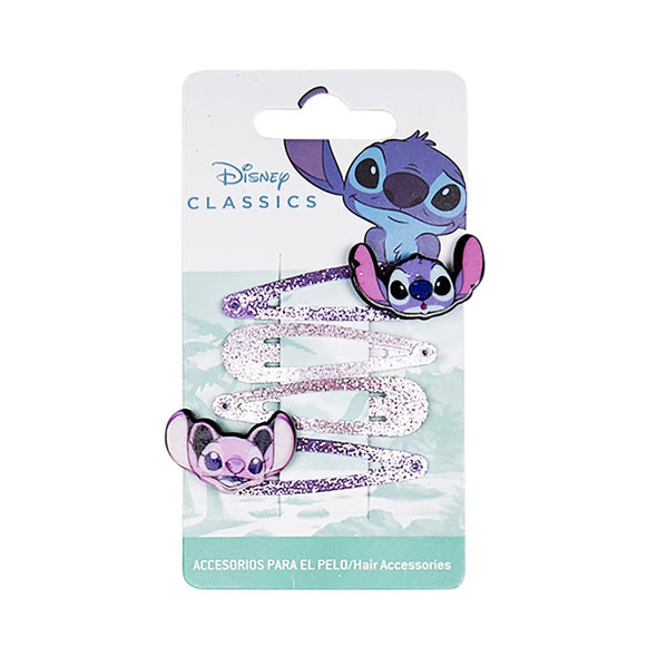 DISNEY LILO AND STITCH accessoires cheveux Barrettes CLIPS 4 PIECES