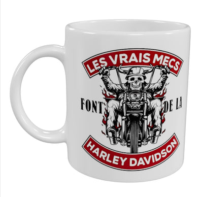 Mug Motard Biker humour Les Vrais Mecs font de la Harley Davidson / idée cadeau moto