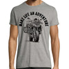 T-Shirt Gris chiné Homme Moto 1200 GS | idée cadeau motard | 100% coton, manches courtes Maxi-Shirt