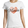 T-Shirt Femme coupe ajustée | La Mariée ou Team Bride | EVJF | Coeur aquarelle | 100% coton, tissu épais Maxi-Shirt