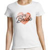 T-Shirt Femme coupe ajustée | La Mariée ou Team Bride | EVJF | Coeur aquarelle | 100% coton, tissu épais Maxi-Shirt